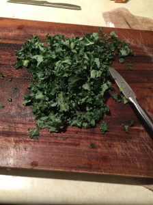 Chopped kale - perfect green addition.
